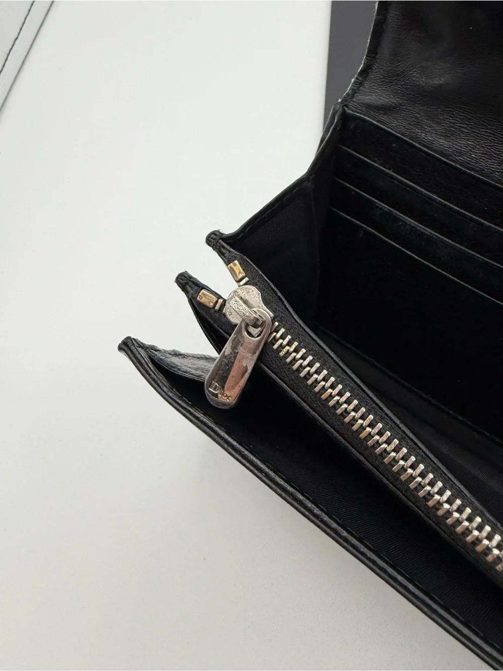 Dior Patent Leather Monogram Wallet